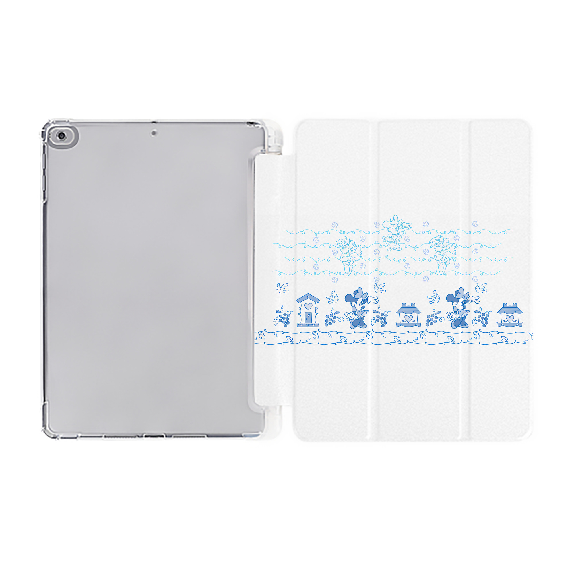 （画像用） ミッキーマウス Mickey Mouse IPad ケース ペン収納付き 三つ折りスタンド PUレザー×シリコン 対応機種9.5/10.5/10.9インチ